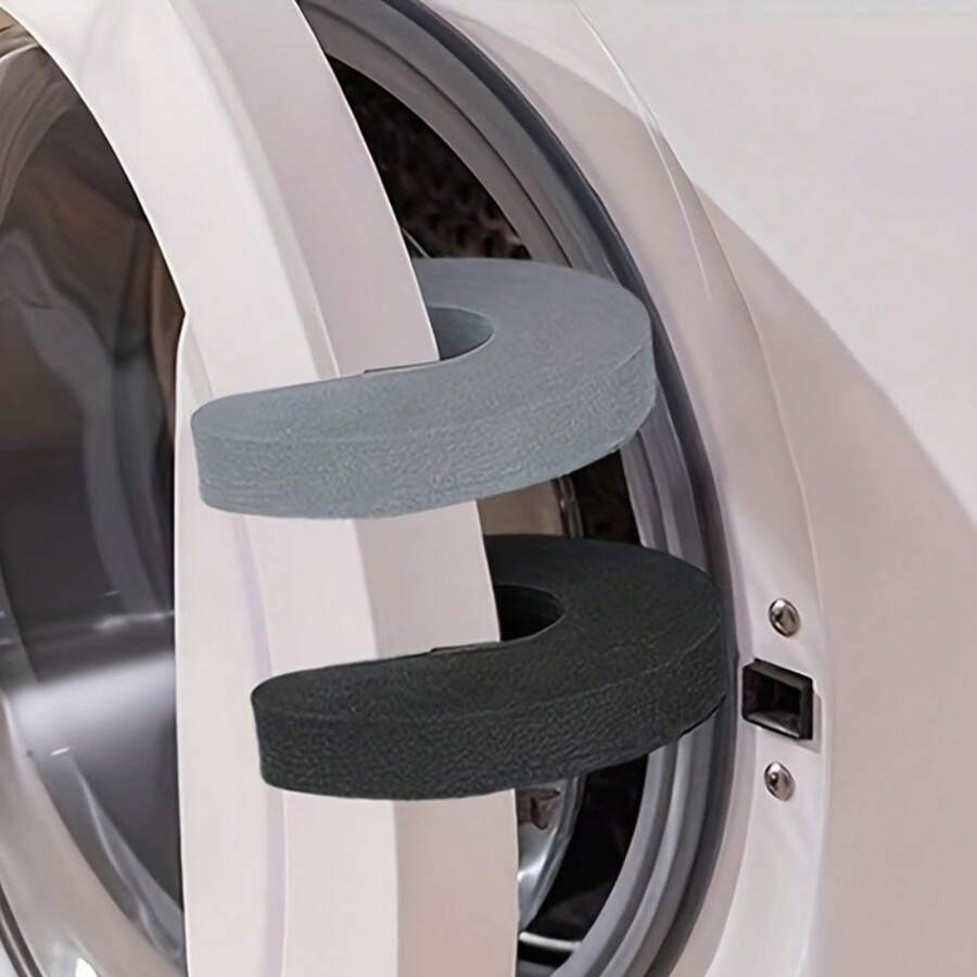 Conjunto de Suporte de Ventilação de Máquina de Lavar com Toque Suave Anti-Pinça, Batente de Porta de Plástico, Sem Necessidade de Bateria