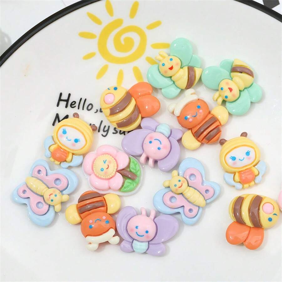 7pcs Bee And Flower Fridge Magnets, Office Message, Kitchen Home Decor Magnetic Stickers Gifts Birthday Graduation