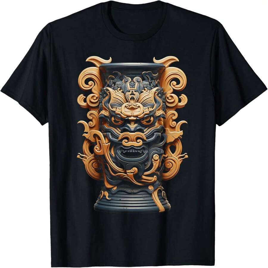 Jomon Pottery Japanese Dogu Art History Lover Design T-Shirt.