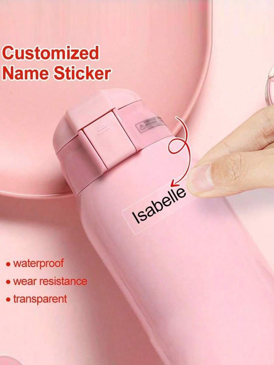 Etiquetas de nome transparentes e à prova d'água personalizadas para material escolar, adesivos personalizados para garrafas de água, lancheiras e itens pessoais, ideais para creches, acampamentos e atividades esportivas, lacre, sem passar a ferro, reutilizáveis, adesivos fofos, adoráveis, coloridos, personalizados, únicos, presentes ideais para ele e ela, família, amigos, filho, filha, alunos para aniversários, para o Dia das Crianças em casa, volta às aulas, multifuncional, ornamental, com letras, elegante, moderno, colorido, fofo, adorável, casual, personalizado, único, personalizado, presentes ideais para ele, presentes ideais para ela