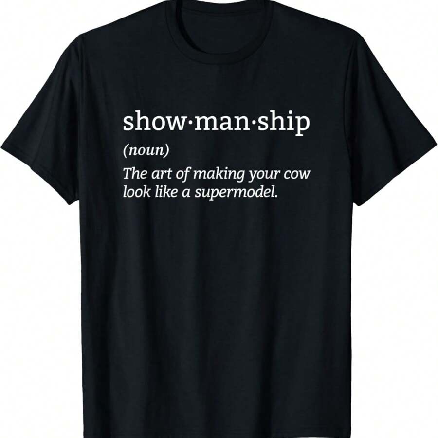 Showmanship Definition Fair Animal Cattle Cow Livestock Show T-Shirt