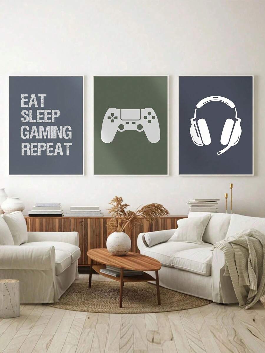 1PC Gaming Prints, Gamer Decor, Gamer Wall Art, Teen Room Prints, Boys Bedroom Decor, Gamer Art, Games Room Canvas Poster, Gamer Gift, Son Gifts Unframed