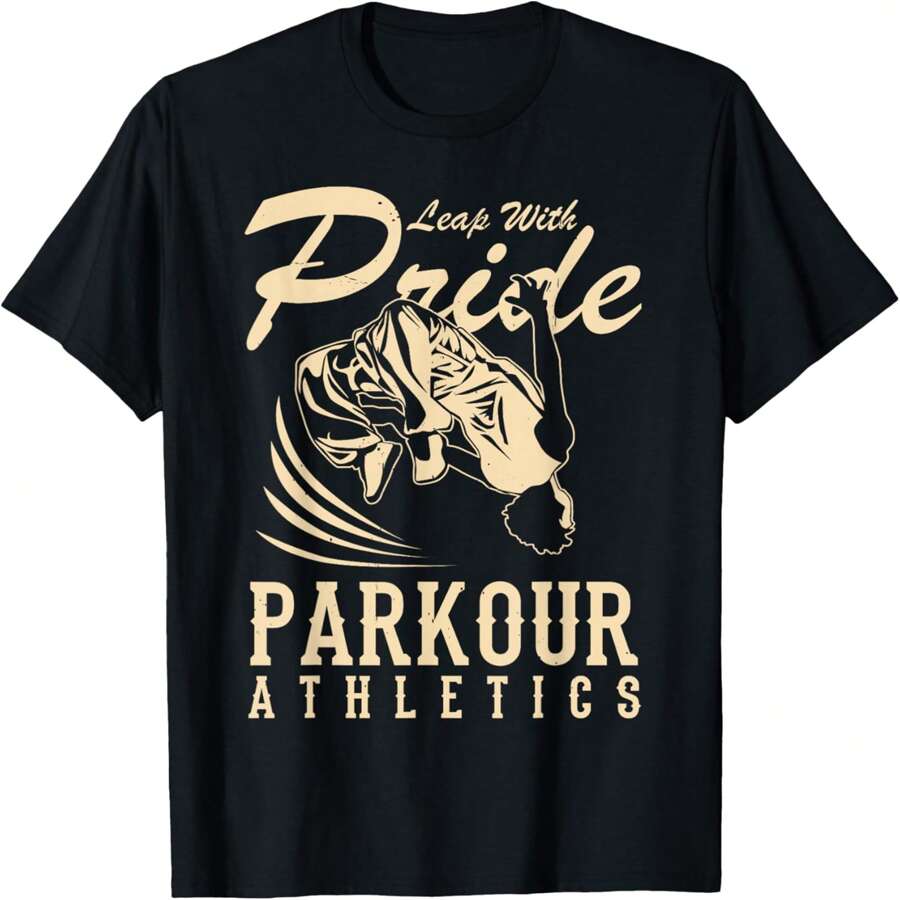 Leap With Pride Parkour Athletics T-Shirt.