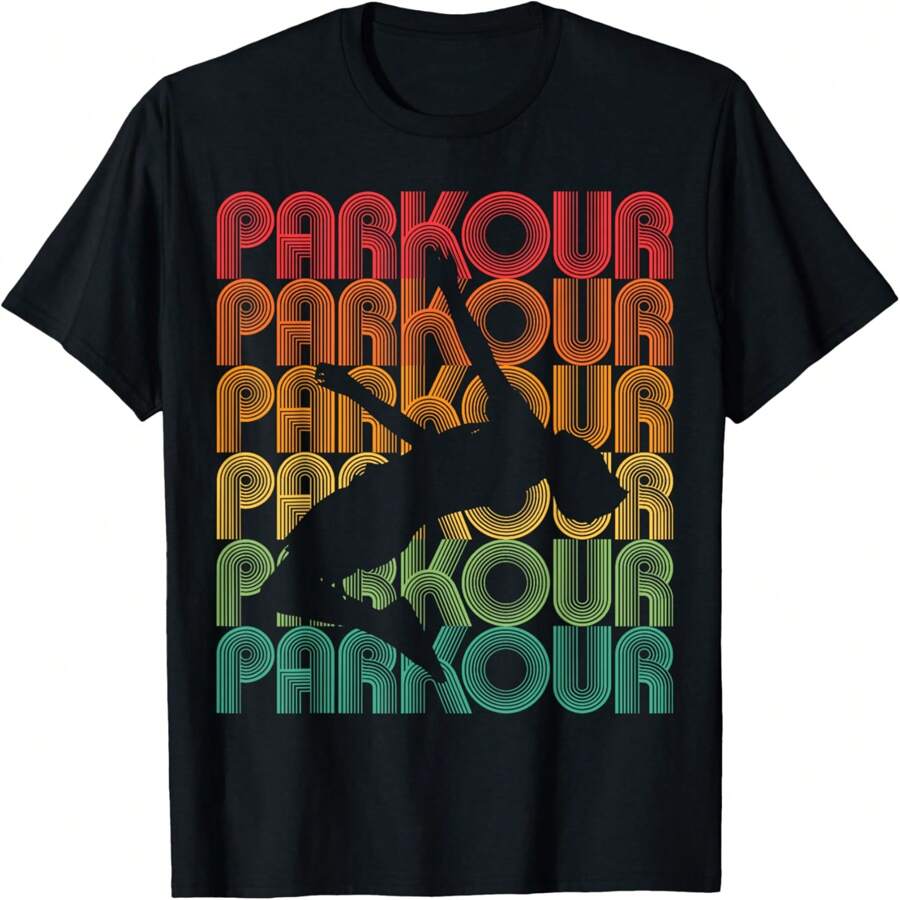 Parkour Typography Design Parcouring Freerunning Backflip T-Shirt.