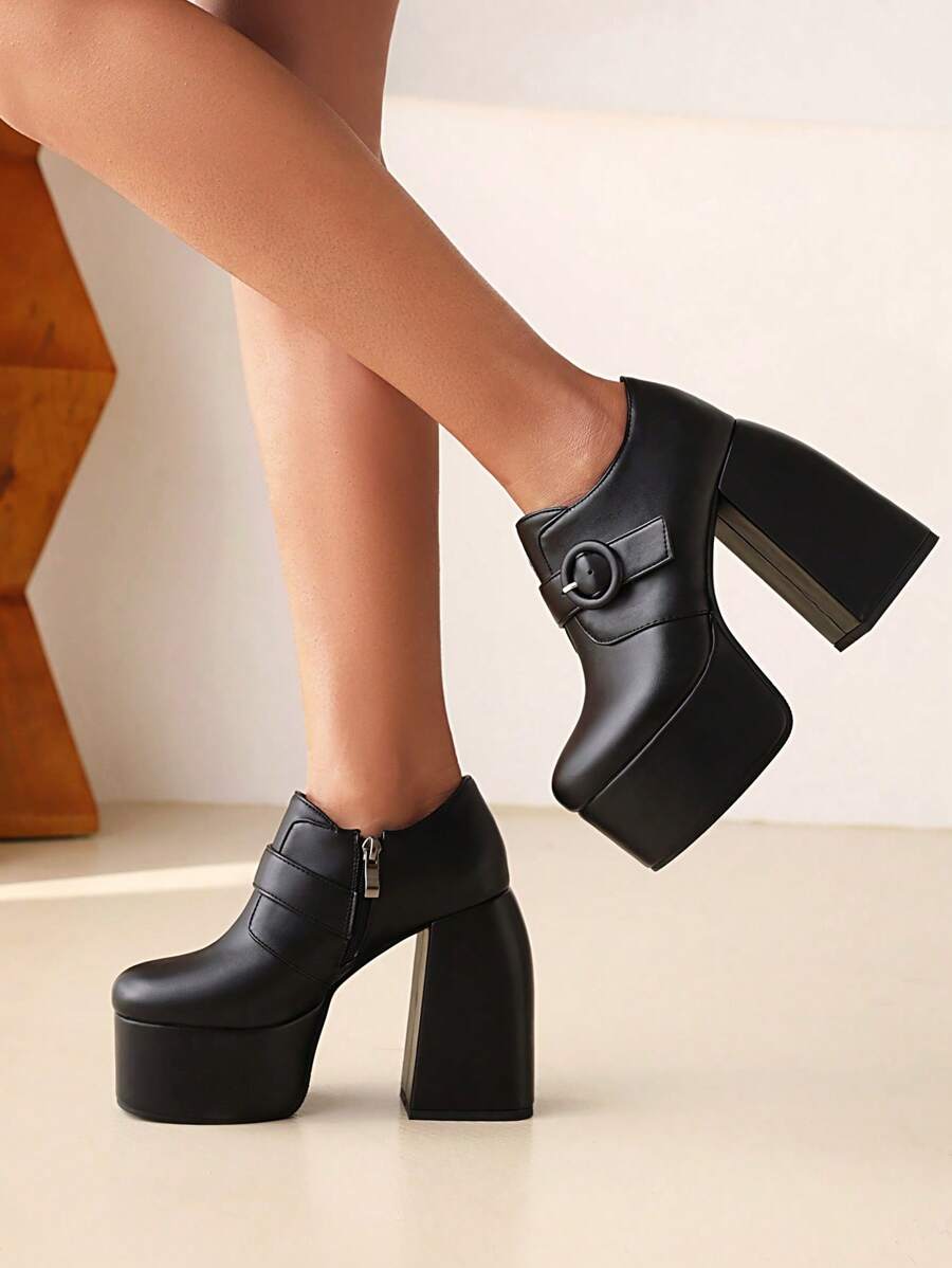 Sexy High Platform Pumps, Red, High Heels, Fashion Spring/Autumn Ladies Footwear, Pointed Toe Chunky Heel, Stylish And Charming