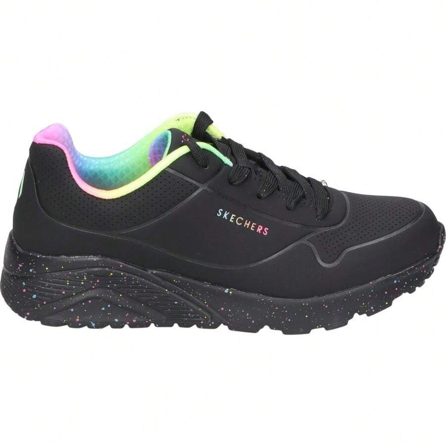 Skechers Skechers Glide-Step Gratify Lume damskie trampki - czarne buty sportowe z kolorowymi detalami - trampki sznurowane - podeszwa platformowa - swobodny i wygodny styl - model 310456L-BKMT - ✅ Dostawa 24/72h do Hiszpanii (półwysep)
