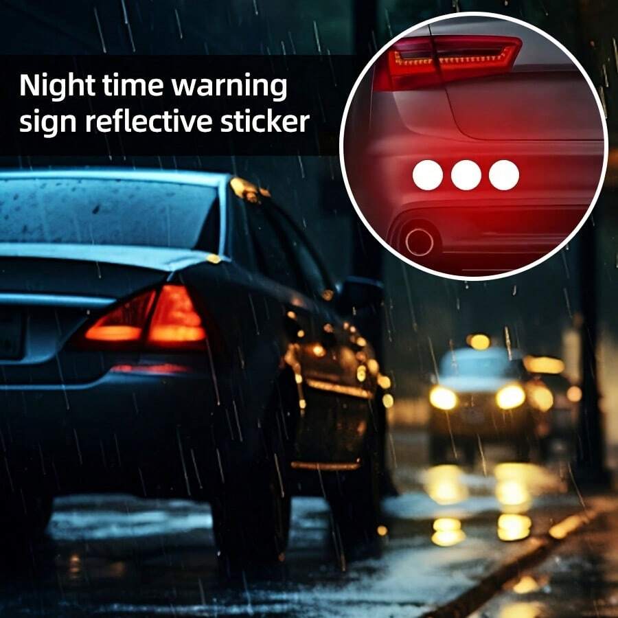 High-Visibility Reflective Car Stickers, Driving Safety Essential For Nighttime, Enhances Visibility And Collision Protection