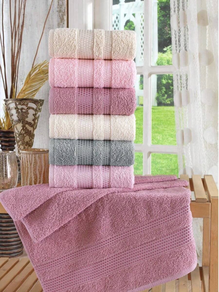 Set da 6 asciugamani per mani e viso antibatterici a tema stelle | Igiene e comfort combinati | 50*90 CM