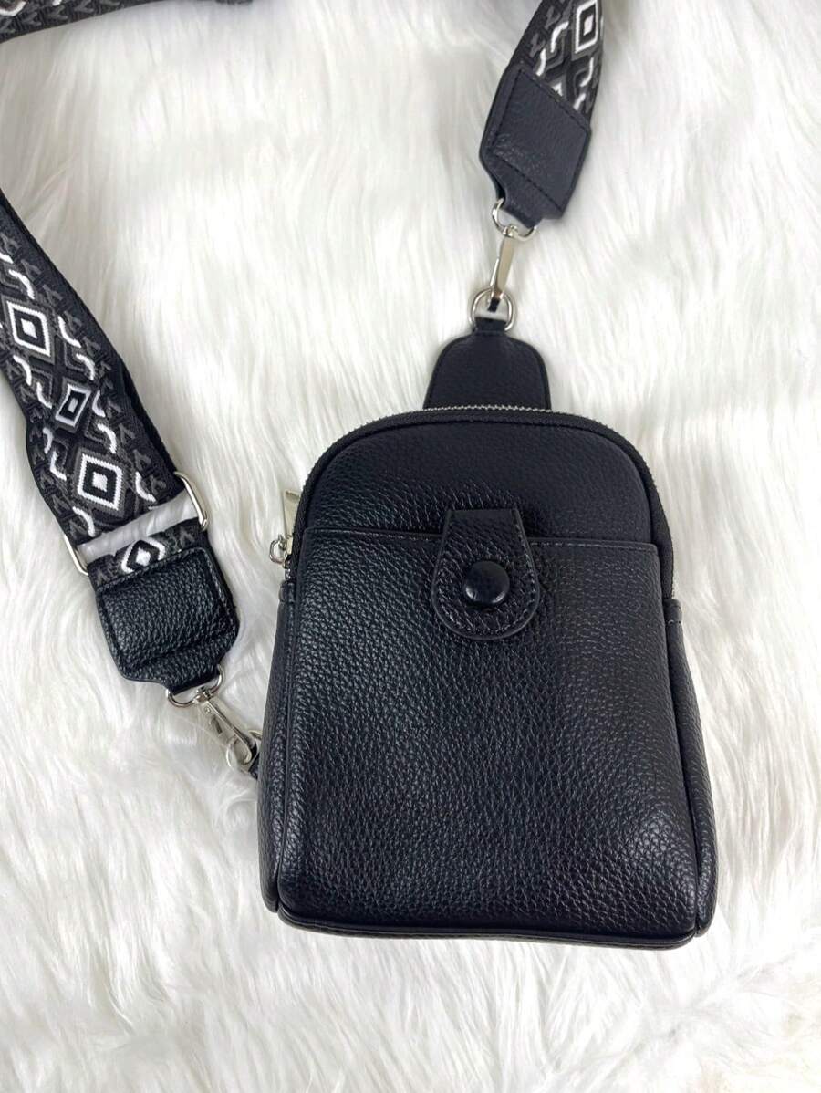 Bolsa de cintura casual feminina, pochete retrô de PU, mochila de viagem com vários bolsos para atividades ao ar livre