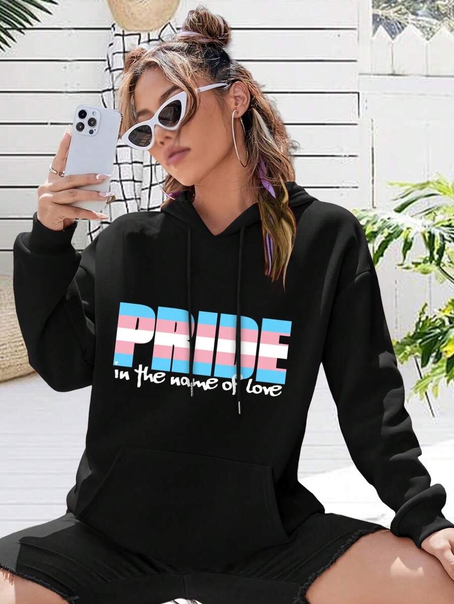 Trans PRIDE Big Size Women Hoodie Sweatwomen Hoodies For Ladies Ally Colorful LGBTQIA+ Rights