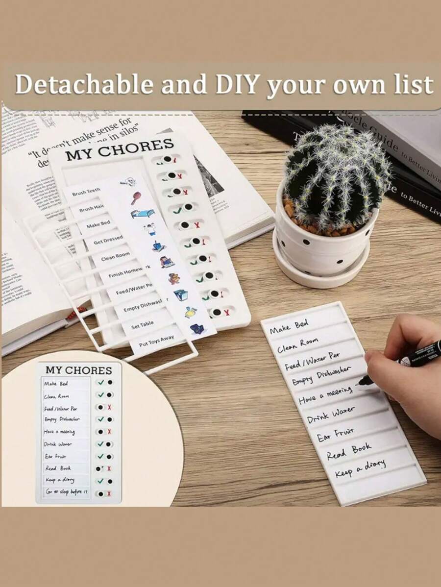 1 pc kinderen wekelijks schema zelfdiscipline hulpmiddel, basisschool leerling zelfgemaakte checklist bord, dagelijkse routine tijd tracker babyshower paascadeau spullen voor meisjes/jongens