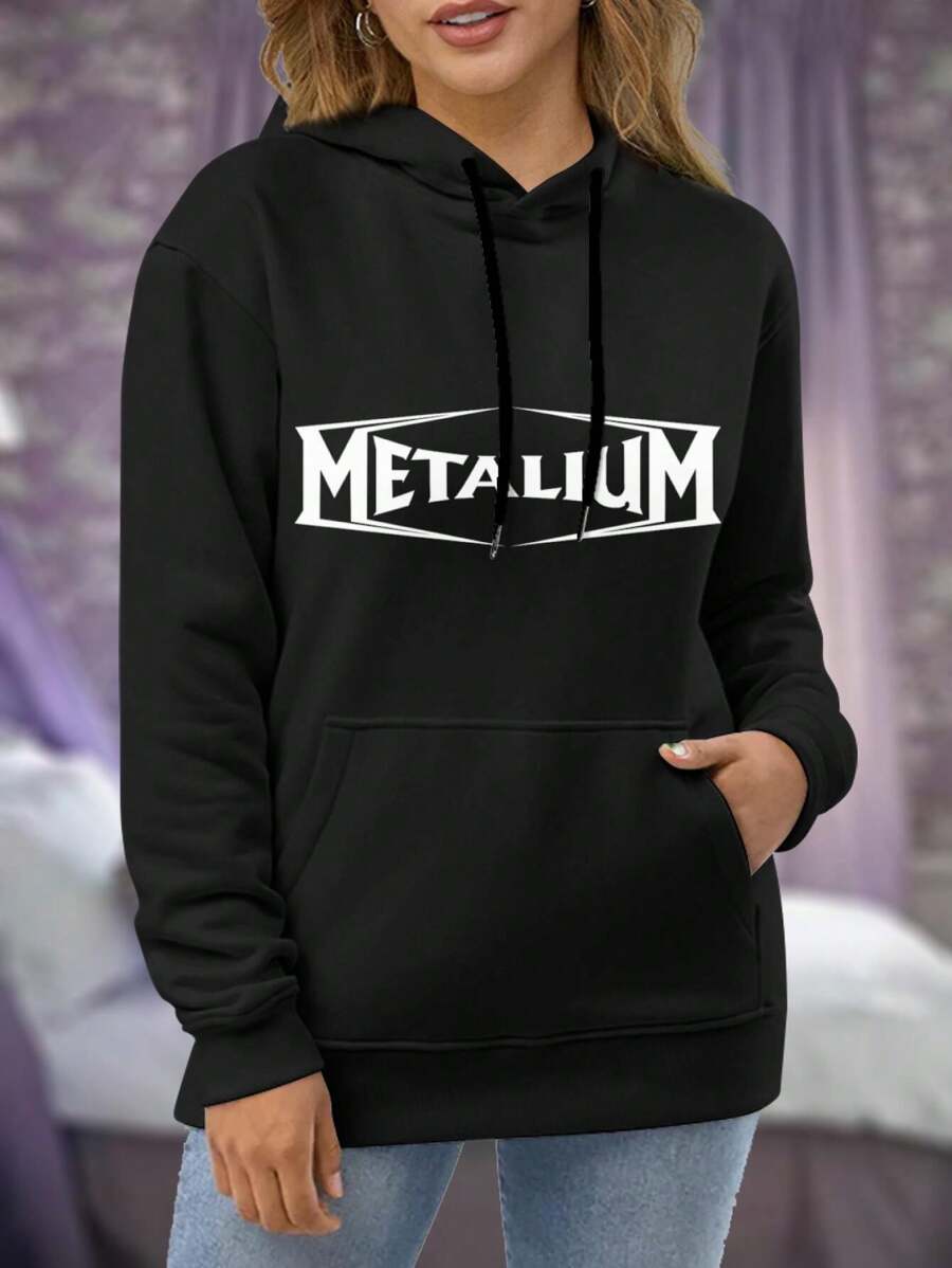 90s Grunge Dark Metal Concert Big Size Women Hoodie For Ladies - Judas Priest Inspired