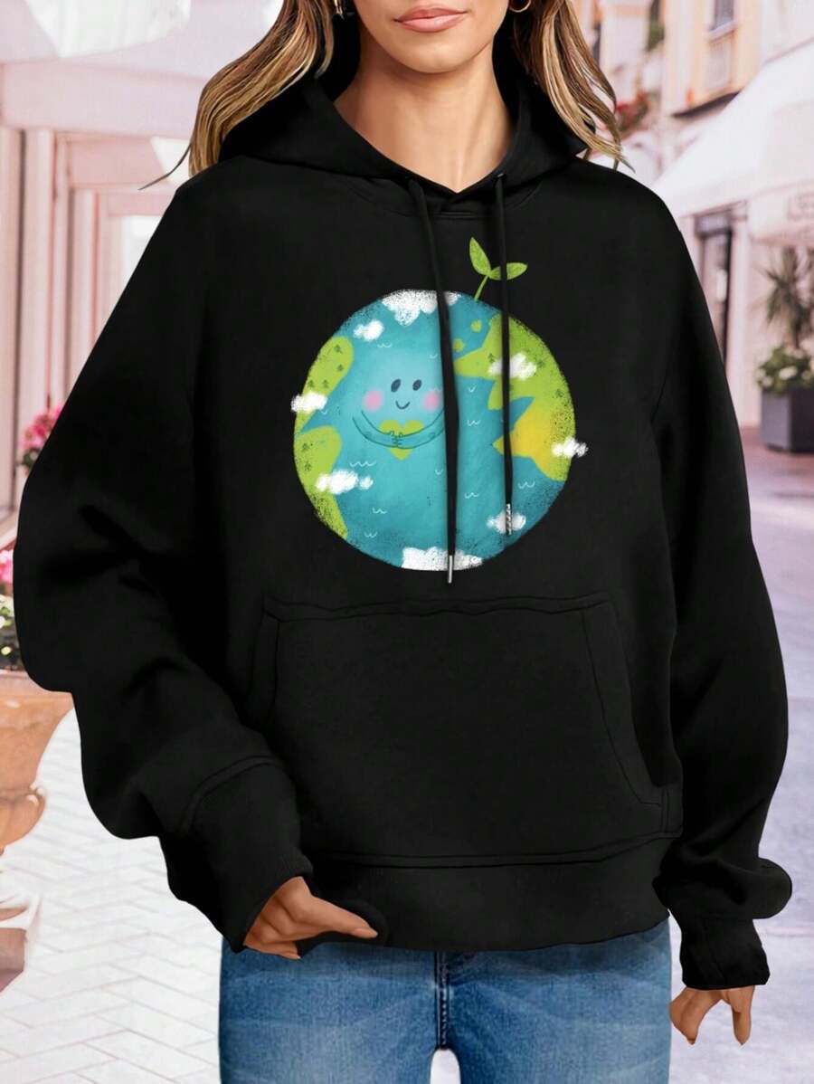 Save The Planet Ladies Sweatwomen Hoodies Big Size Women Hoodie For Earth Day (Climate Change Environment Global Warming)