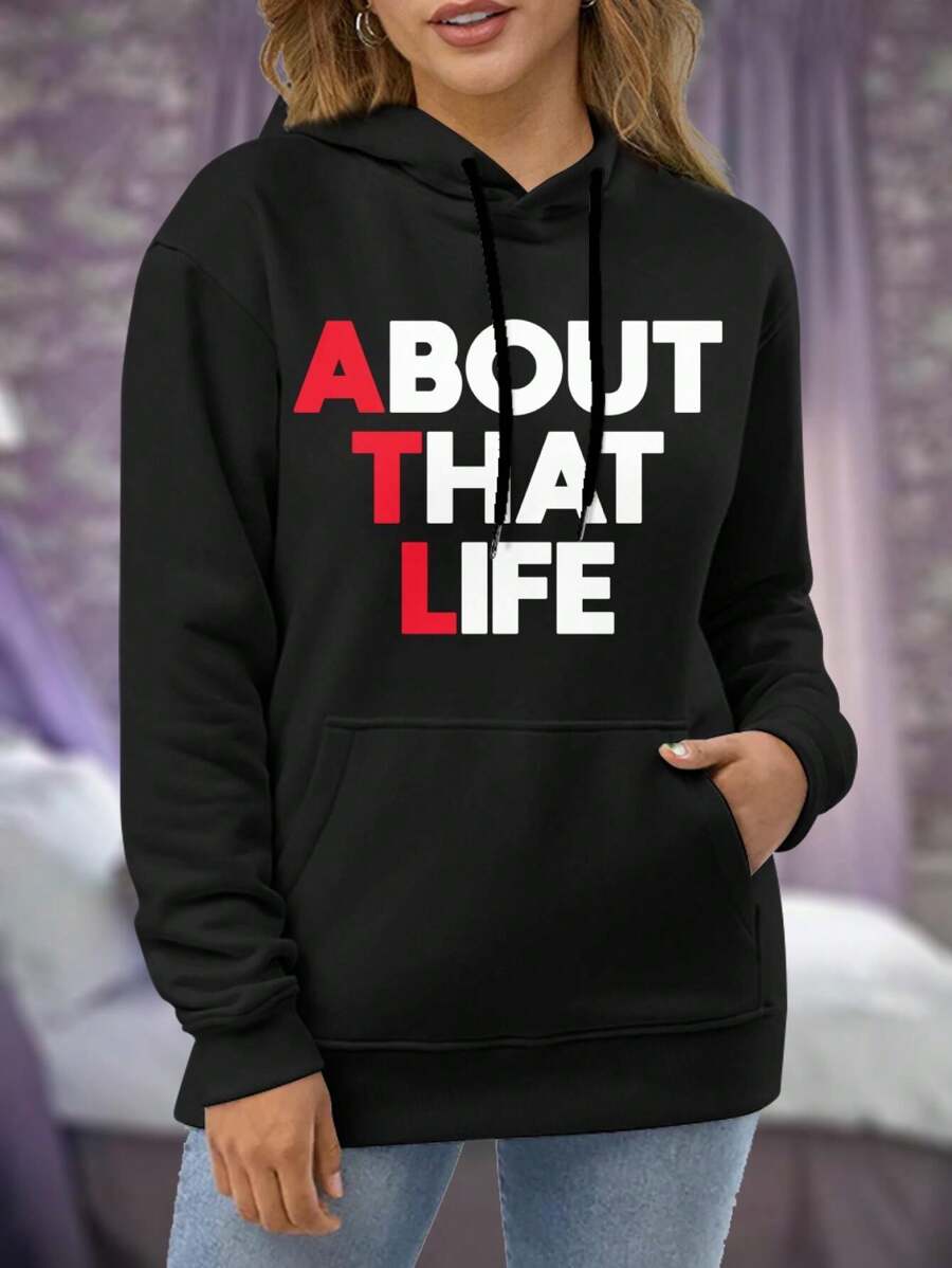 SPELL IT OUT ATL Big Size Women Hoodie Ladies Hoodies Falcons Football Georgia Bulldogs Hawks Basketball LGBTQ+