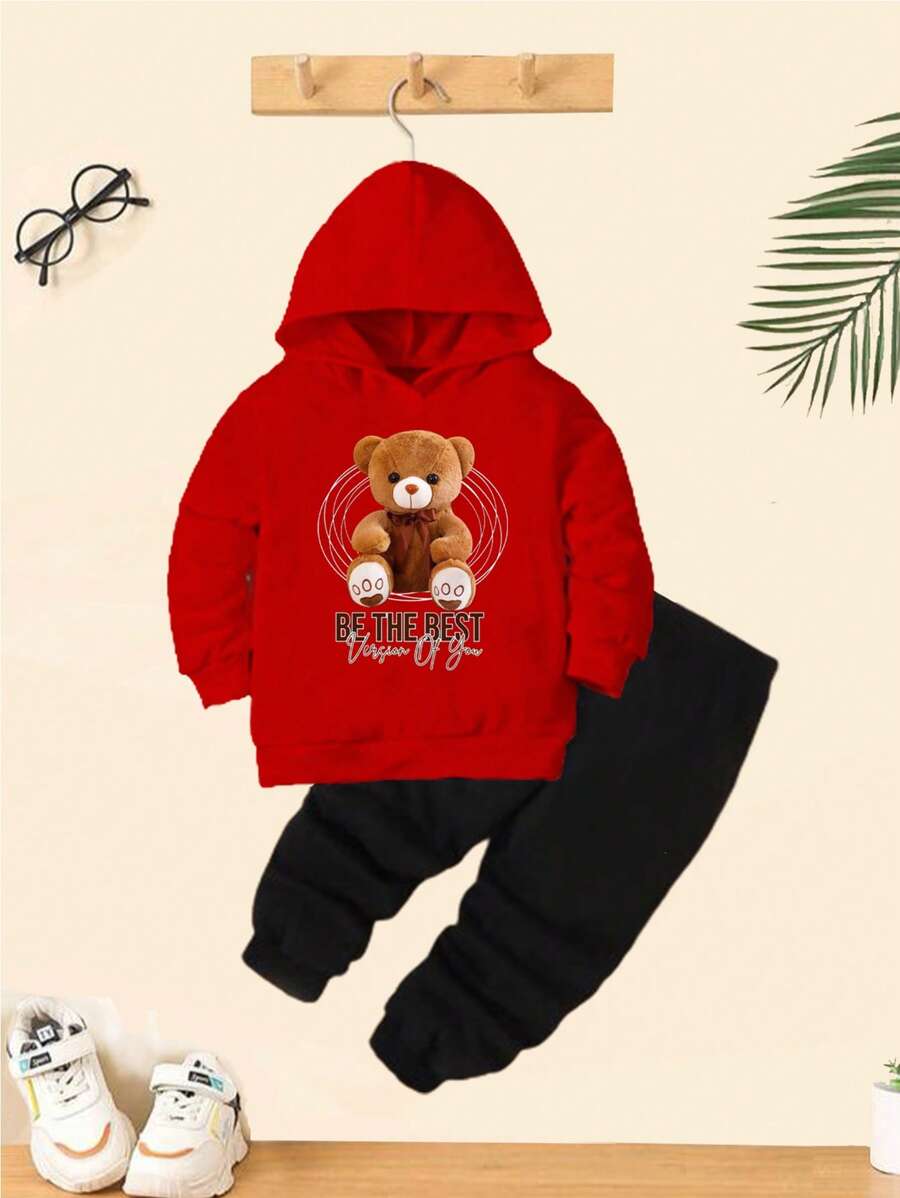 Conjunto Moletom Menino Urso the Best Infantil Blusa e Calça Kids Flanelado Inverno