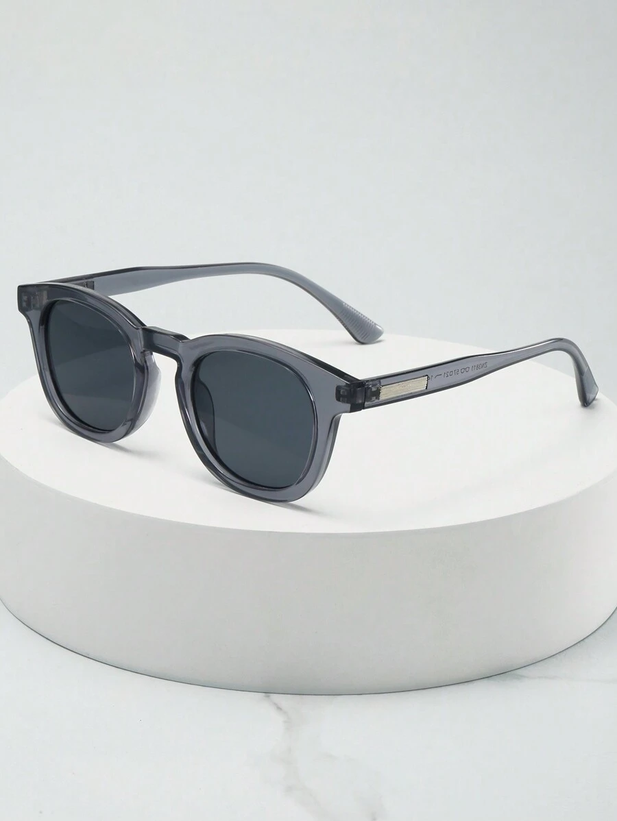 1 pièce Lunettes de mode personnalisées simple à petit cadre ovale pour hommes (convient pour la conduite, les voyages, les sorties décontractées, les activités en plein air, les sports, l'utilisation quotidienne) pour l'été, la plage, les vacances, les activités extérieures, les voyages