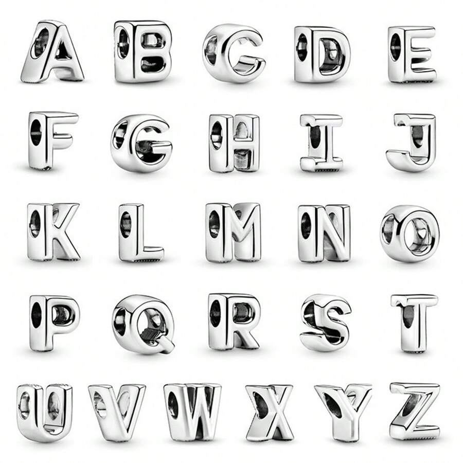 Dijes con letras DIY para pulseras y collares DIY