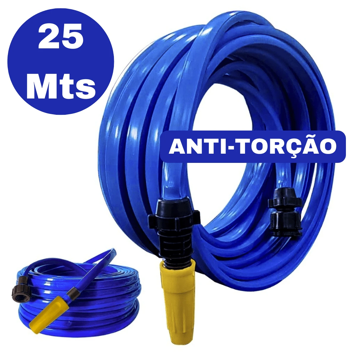 Mangueira De Jardim 25 metros Anti-Torção Chata Resistente Anti-Dobra Antitorção Forte Não Dobra