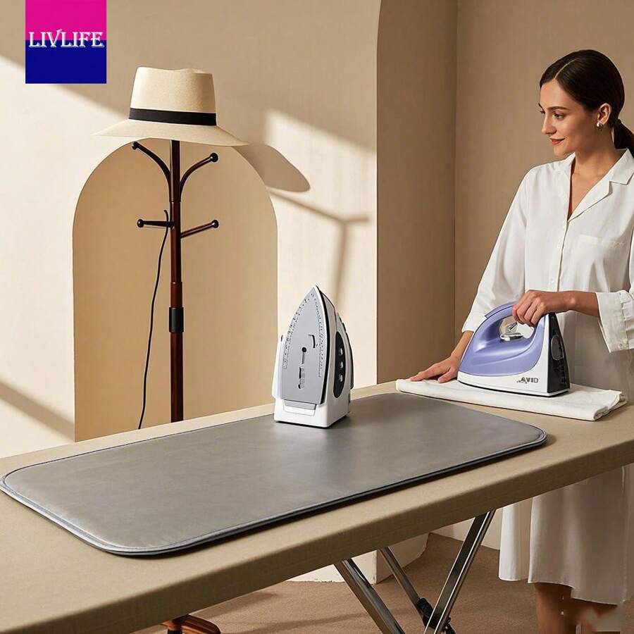 Upgraded Thick Heat Insulation Ironing Pad, Foldable Ironing Mat To Replace Ironing Board, Home Use Ironing Cushion