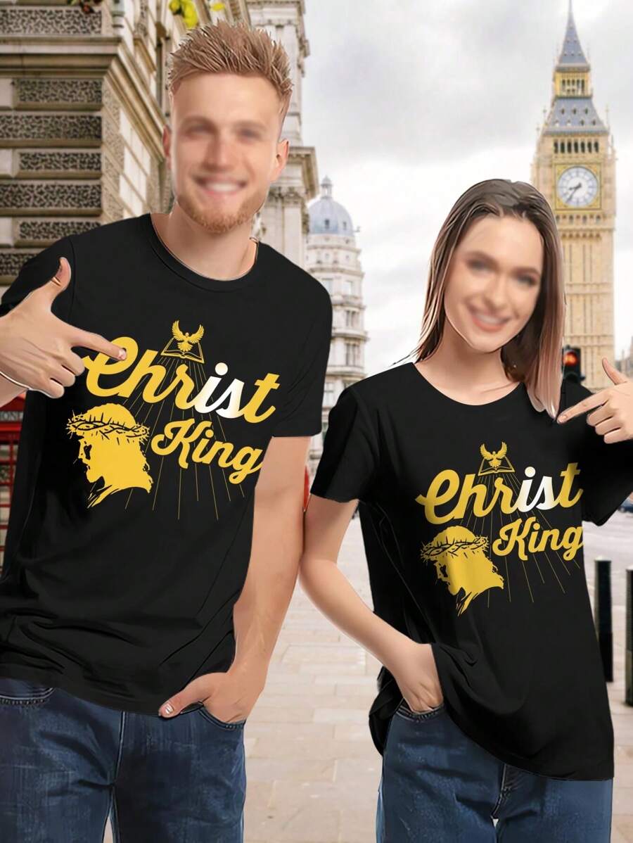 Valentine's Day Christ Is King Religious Christian Jesus Christ Biblical Slogan T-Shirt For Women Faith Gift Inspirational Catholic God