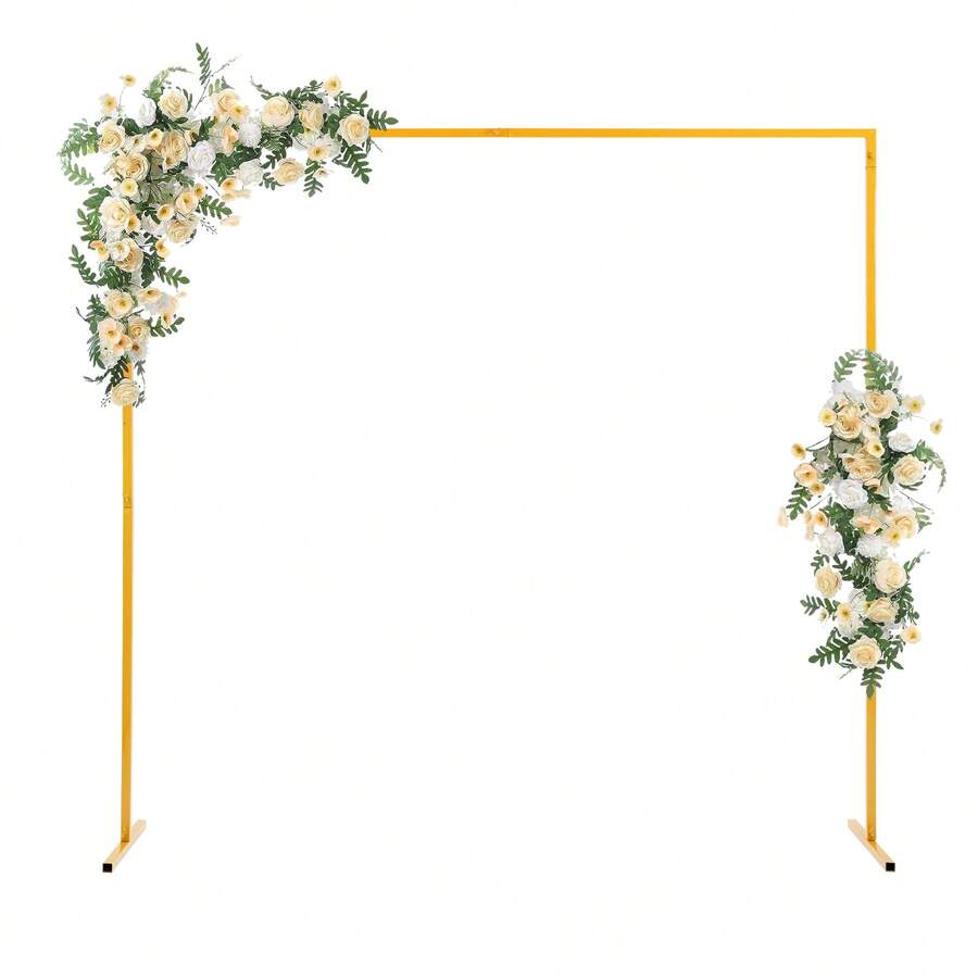 Soporte de arco de boda de 2*2m con base para bodas, fiestas y decoración de eventos (Amarillo), Recuerdos de fiesta, Decoración de habitación para la novia