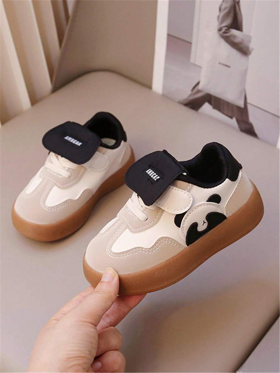 1 Pair New Contrast Color Fashionable Casual Sports Shoes, Soft Sole Anti-Slip Lightweight Breathable Toddler Shoes, Suitable For Gatherings, Daily Wear, All Seasons Year-Round