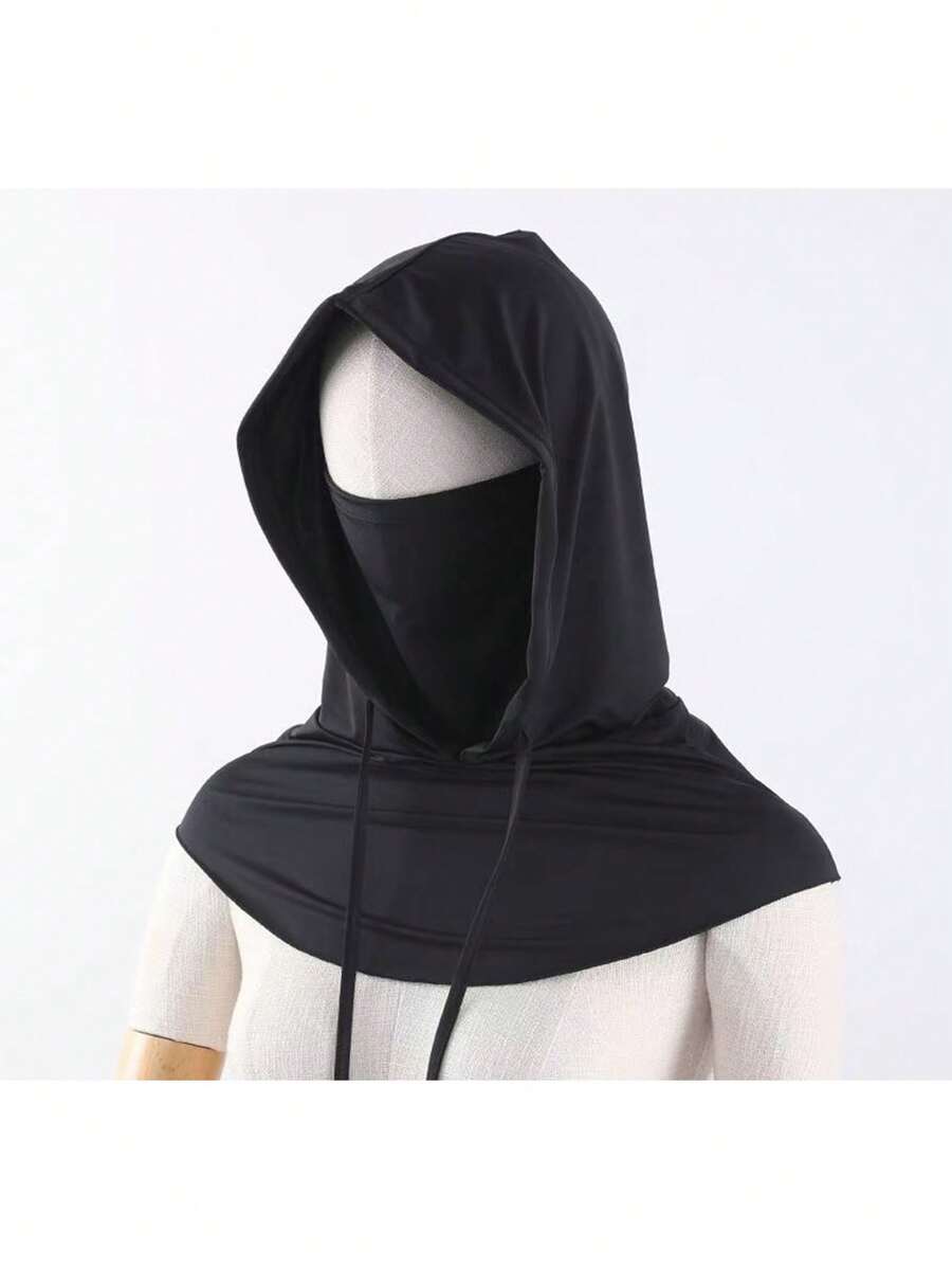 1pc. Summer Sun Mask Hat Integrated Neck Protection Full Face UV Protection Riding Head Ice Silk Bib Face Protection Men And Women