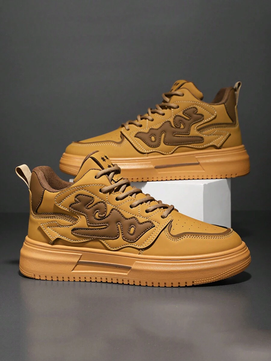 New Men's Brown Casual Shoes, Suitable For Spring/Summer Outdoor Sport, Casual, Non-Slip, Water-Resistant, Fashionable Running Sneakers, Versatile For Teens, Casual, Outdoor, Athletic, Vacation, Travel, Graduation Gifts, Birthday Accessories ,Gym