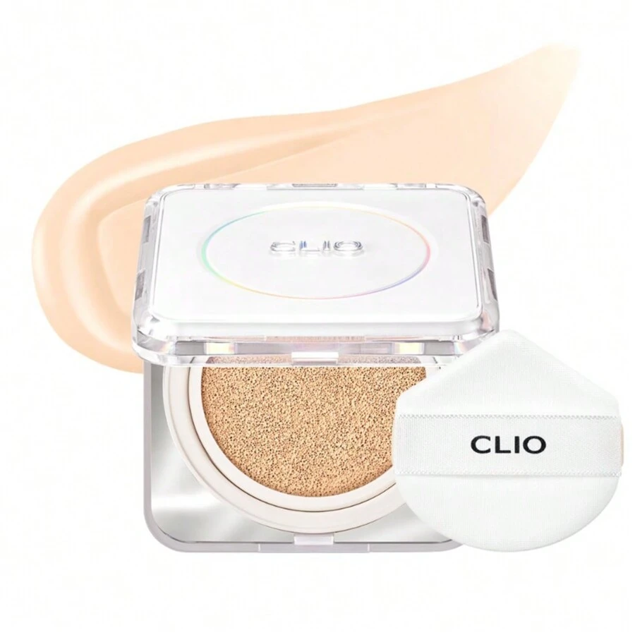 Clio Kill Cover Founwear Cushion The Original I 20 Shades, Korean Cushion Foundation, Cushion Make Up, Full& High Coverage, Airy Satin, Natural Matte Finish Look (17W CREAM SHELL, One Size)