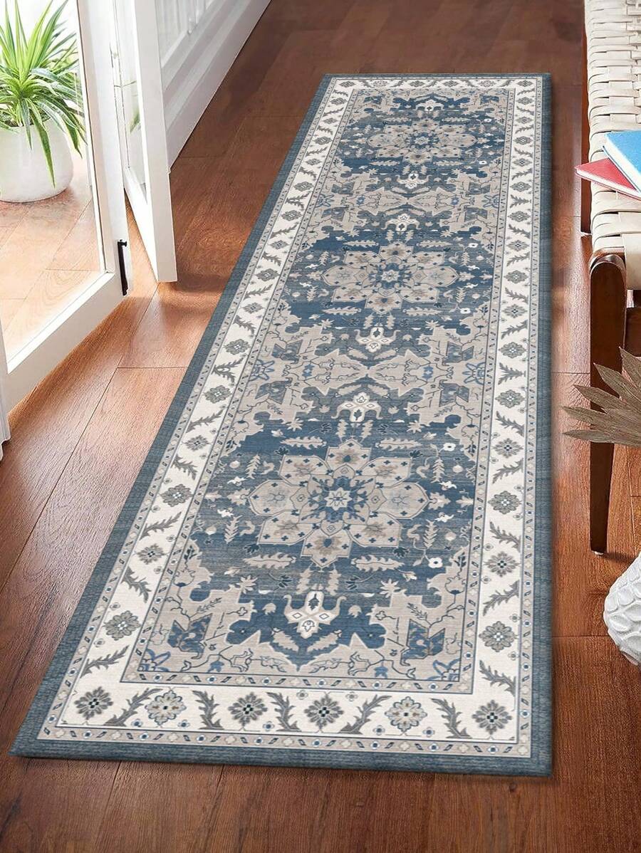 1 szt. Dywan z kryształowego aksamitu w stylu boho, 850 g/㎡, prostokątny, antypoślizgowy, zmywalny, dekoracyjny dywan do domu, salonu, kuchni, jadalni, biura, na wszystkie pory roku