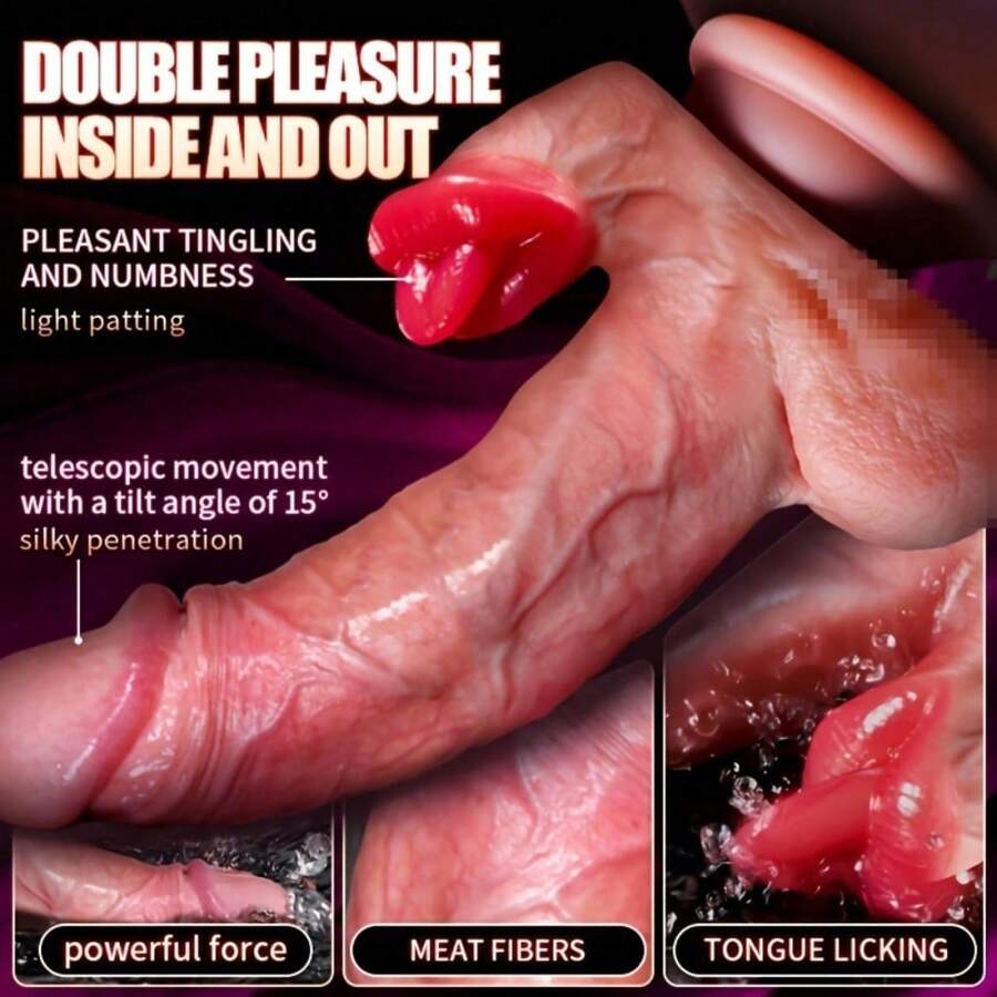 Juguete sexual tipo pene realista, dildo eléctrico vibrador con calentamiento automático, rotación de 360°, 10 velocidades telescópicas, 10 modos de ajuste de frecuencia de vibración, dildo de silicona suave para juego femenino y masculino, envío desde almacén local.