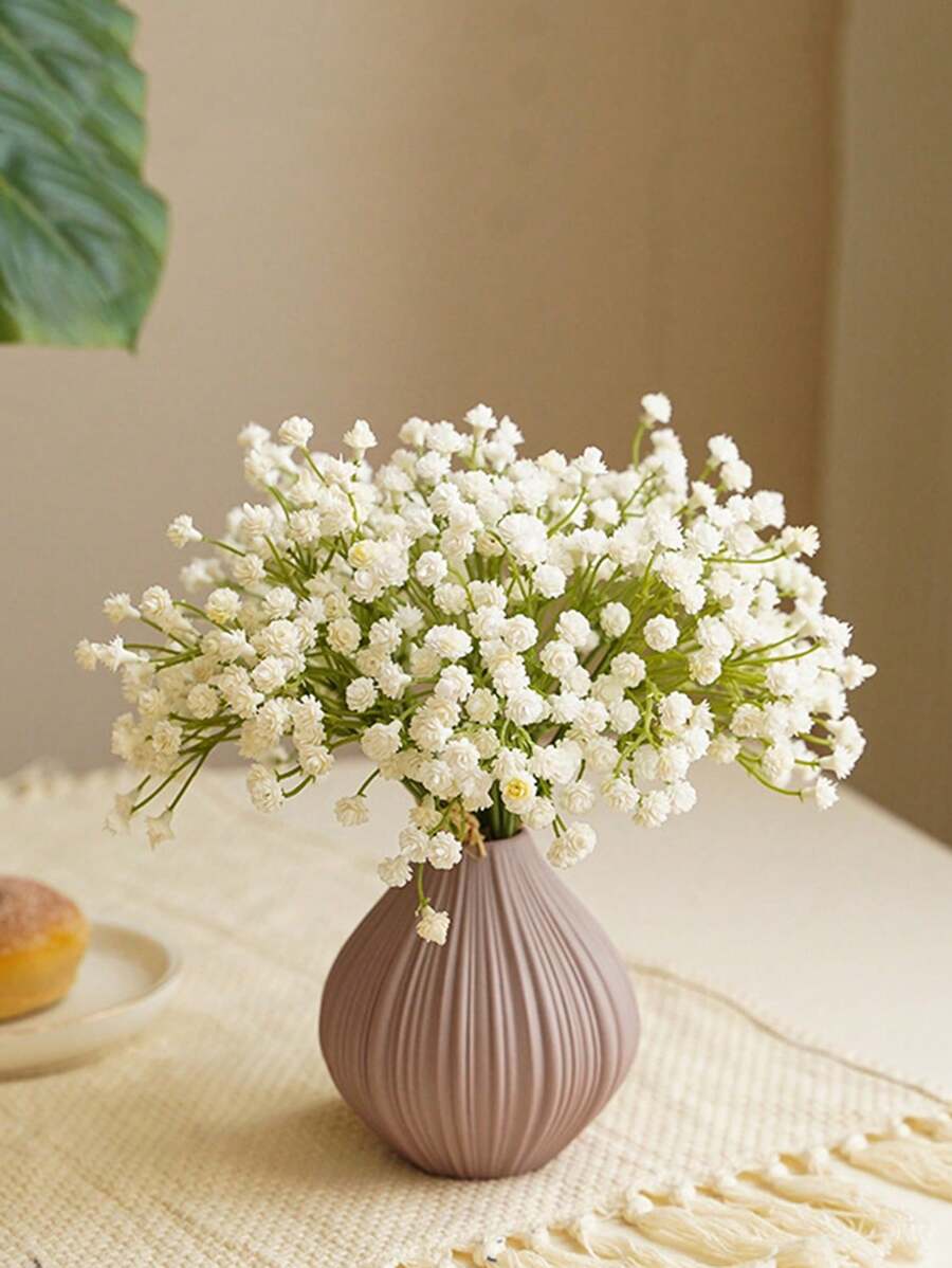 Set de 3/6/9 piezas de flores artificiales de Nomeolvides, estilo nórdico, flores falsas para decoración de dormitorio, sala de estar, comedor, hogar y jardín, decoración de boda, decoración de jarrón, decoración primaveral. Regalo de cumpleaños y graduación.