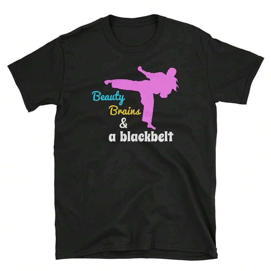 Kwondo Shirt, Martial Arts Gift, Martial Arts Shirt, Kwondo Tee, MMA Shirt, Martial Arts Tee, Beauty And Brains And A Blackbelt