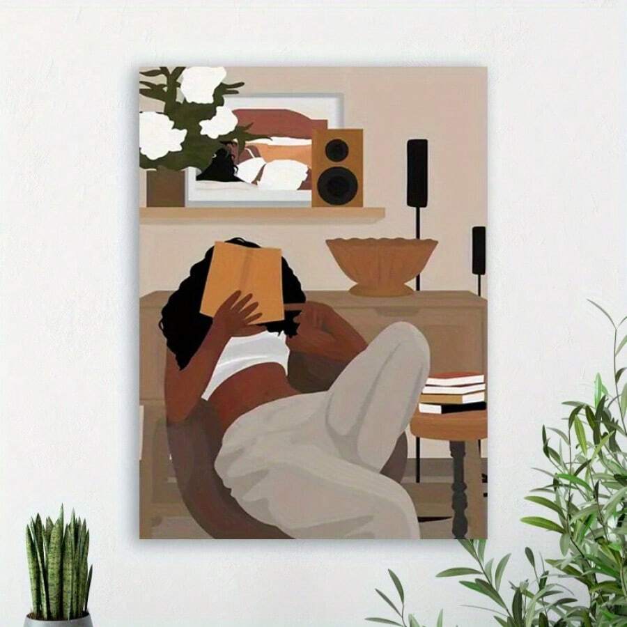 1 Pc Retro Geometric Posters For Valentine's Day Easter Home Room Decor Wooden Framed Canvas Painting - Thickness 2.25cm/0.9inch,Home Gift Decoration, Room Decoration Aesthetic, Wall Decoration Art, Perfect Gift, Autumn And Winter Wall Decoration, Living Room Decoration, Bedroom Decoration, Kitchen Decoration, Entry Decoration, Bathroom Decoration, Direct Wall Painting, High Quality Wall Painting Poster