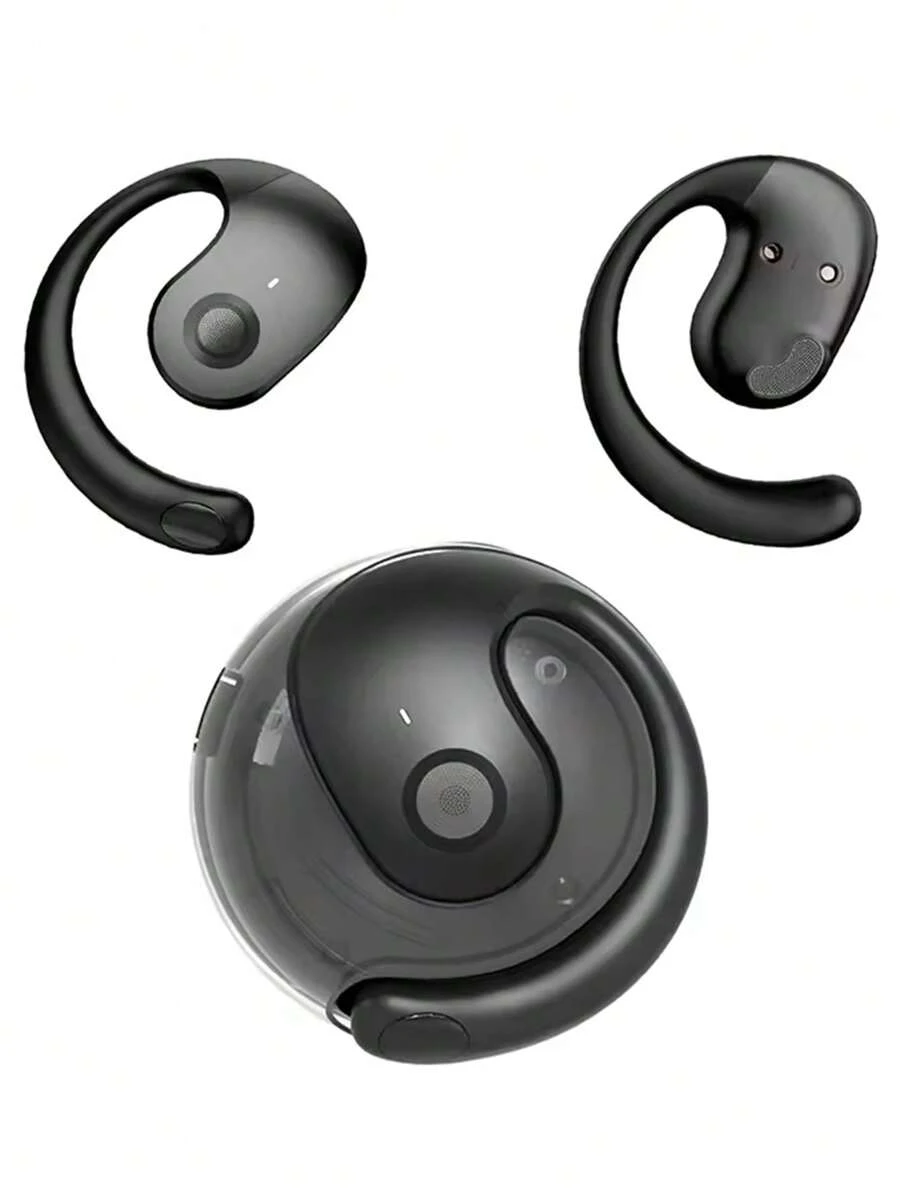 Low Latency Open-Ear Wireless Headphones - Suitable For Sports, Office, Gaming With Type-C Charging, Semi In-Ear Wireless Sporty Earbuds With Exceptional Battery Life