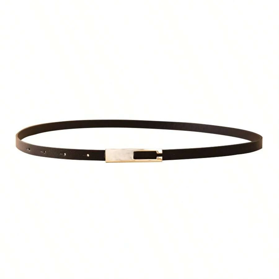 1pc Women Adjustable Skinny Slim Waist Belt With Smooth Buckle, Decor For Dress, Sweater, Shirt