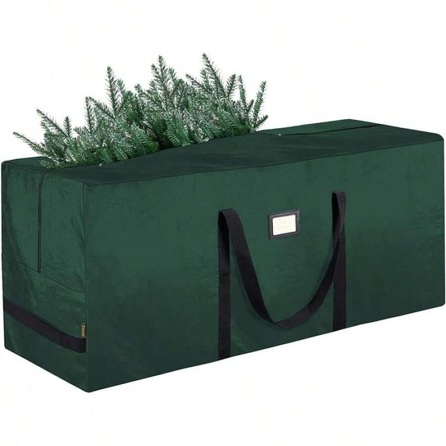 7.5 Ft Extra Large Christmas Tree Storage Bag With Reinforced Handles And Dual Zippers For Wide Opening (Green),Boho Vibes