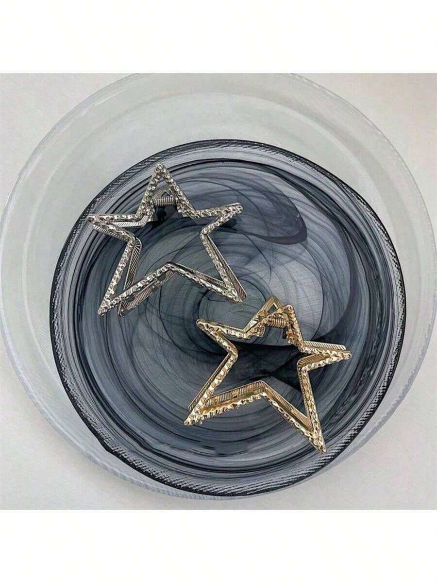 1 pieza Pinza de pelo con forma de estrella dulce y fresca para mujeres con cabello , pasador de pelo con forma de estrella para peinados semi-recogidos, accesorio de pelo tipo garra para la parte trasera de la cabeza