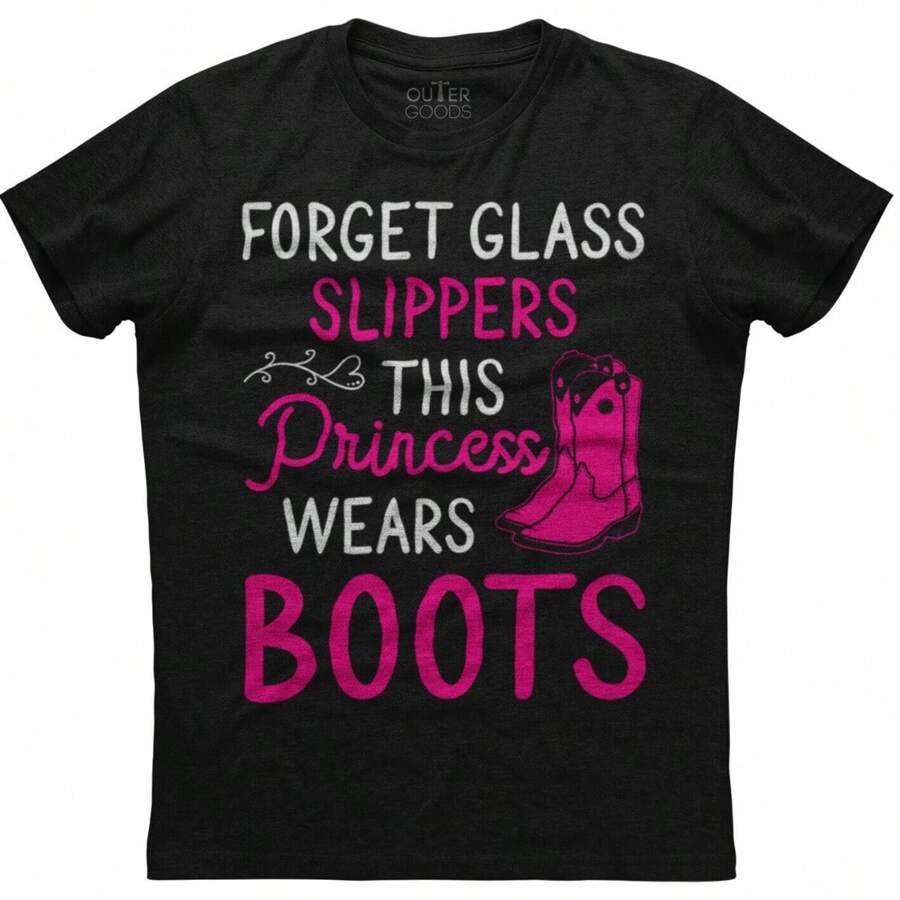 Princess Cowboy Boots Western Cowgirl Girls Gift Unisex T-Shirt