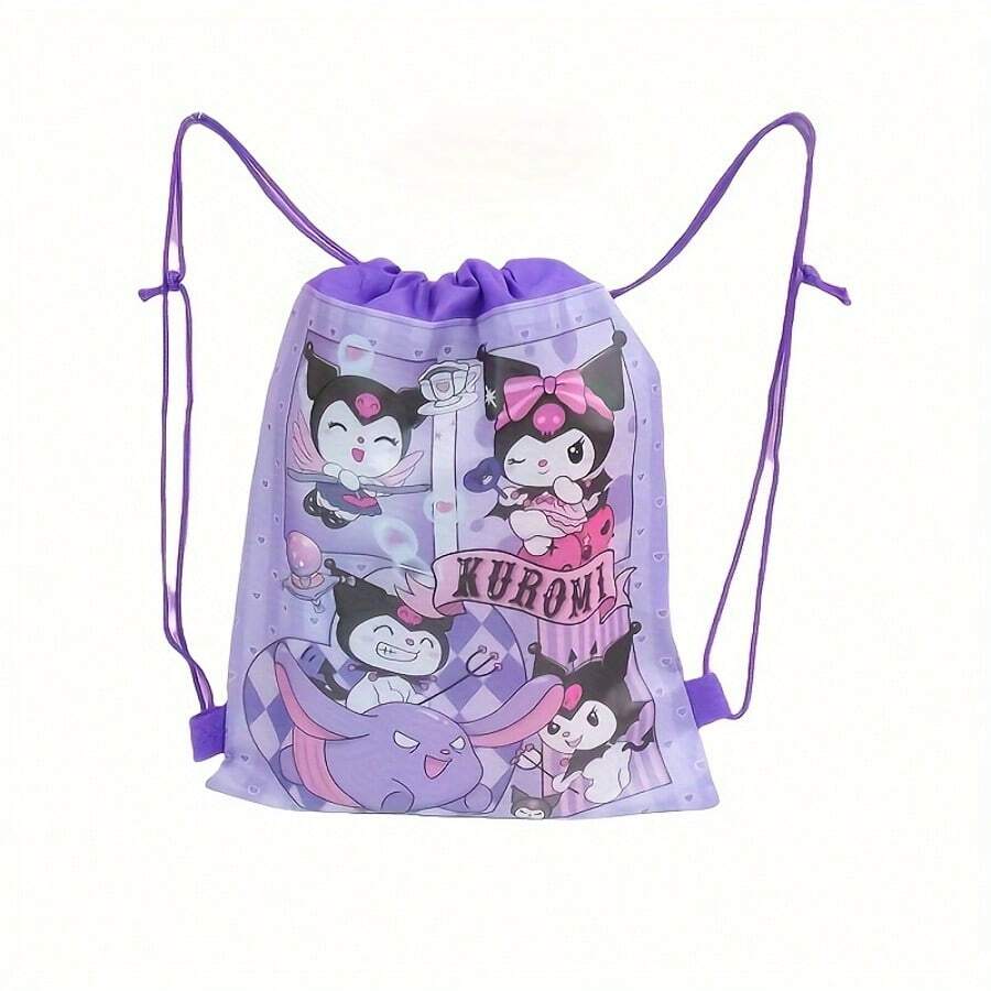 Sanrio Drawstring Backpack - Contemporary Non-Woven Fabric Pouch For Daily Office Supplies
