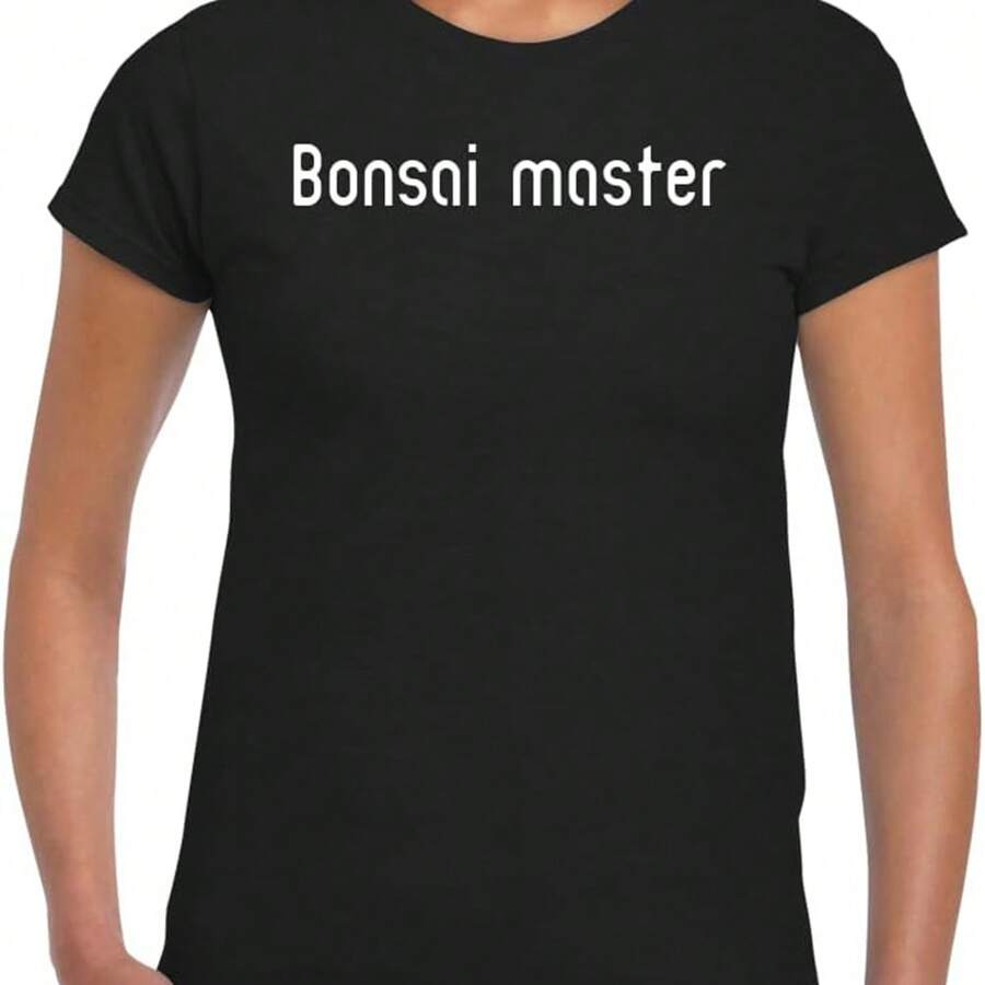 Harding Industries Bonsai Master - Women's Soft Graphic Junior Cut T-Shirt CP05 Black