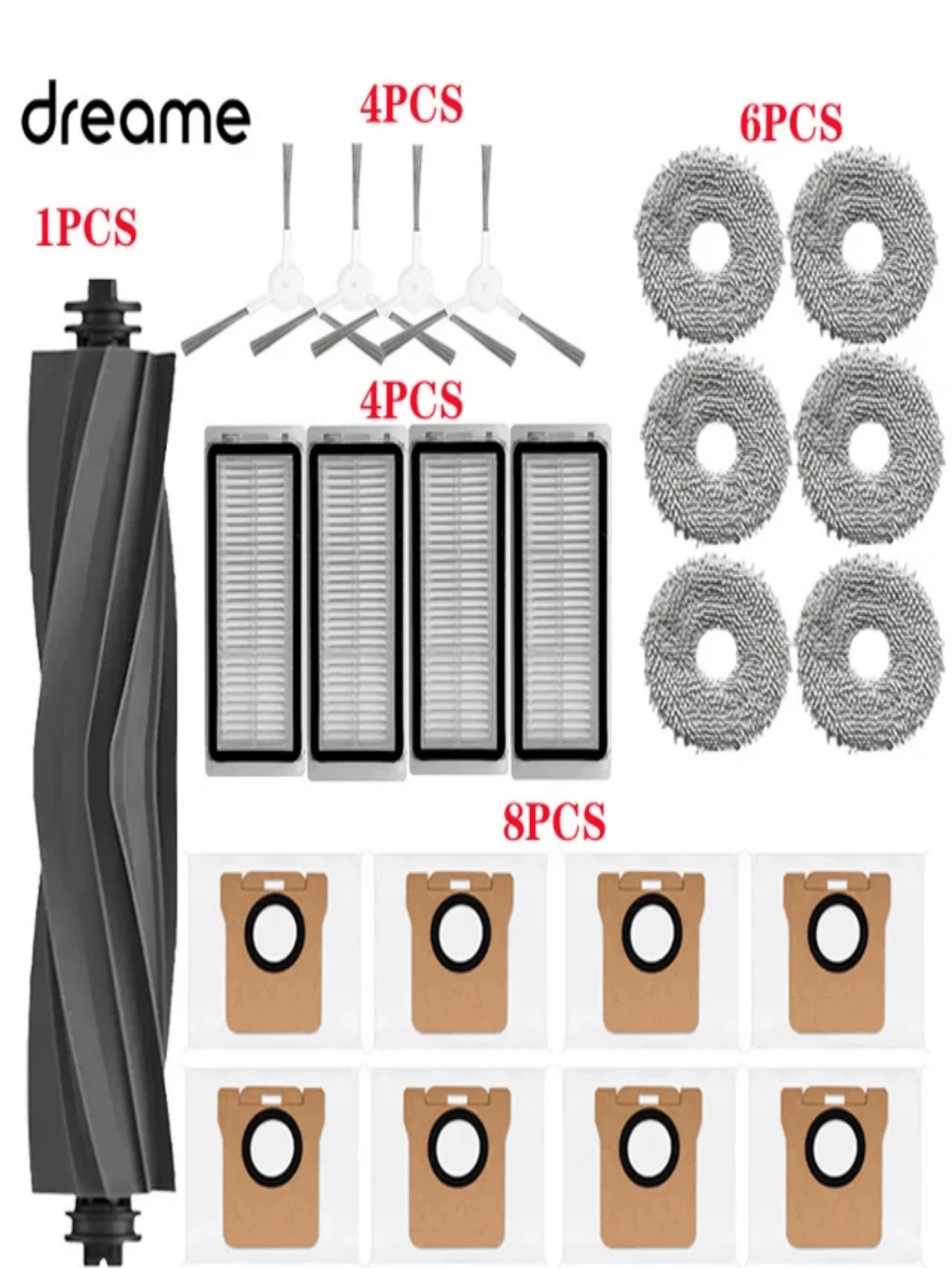 Vacuum Cleaner Robot Parts - Compatible With Dreame L20 Ultra, X20 Pro, X20 Pro Plus Robotic Vacuum Cleaner Accessories And Spare Parts