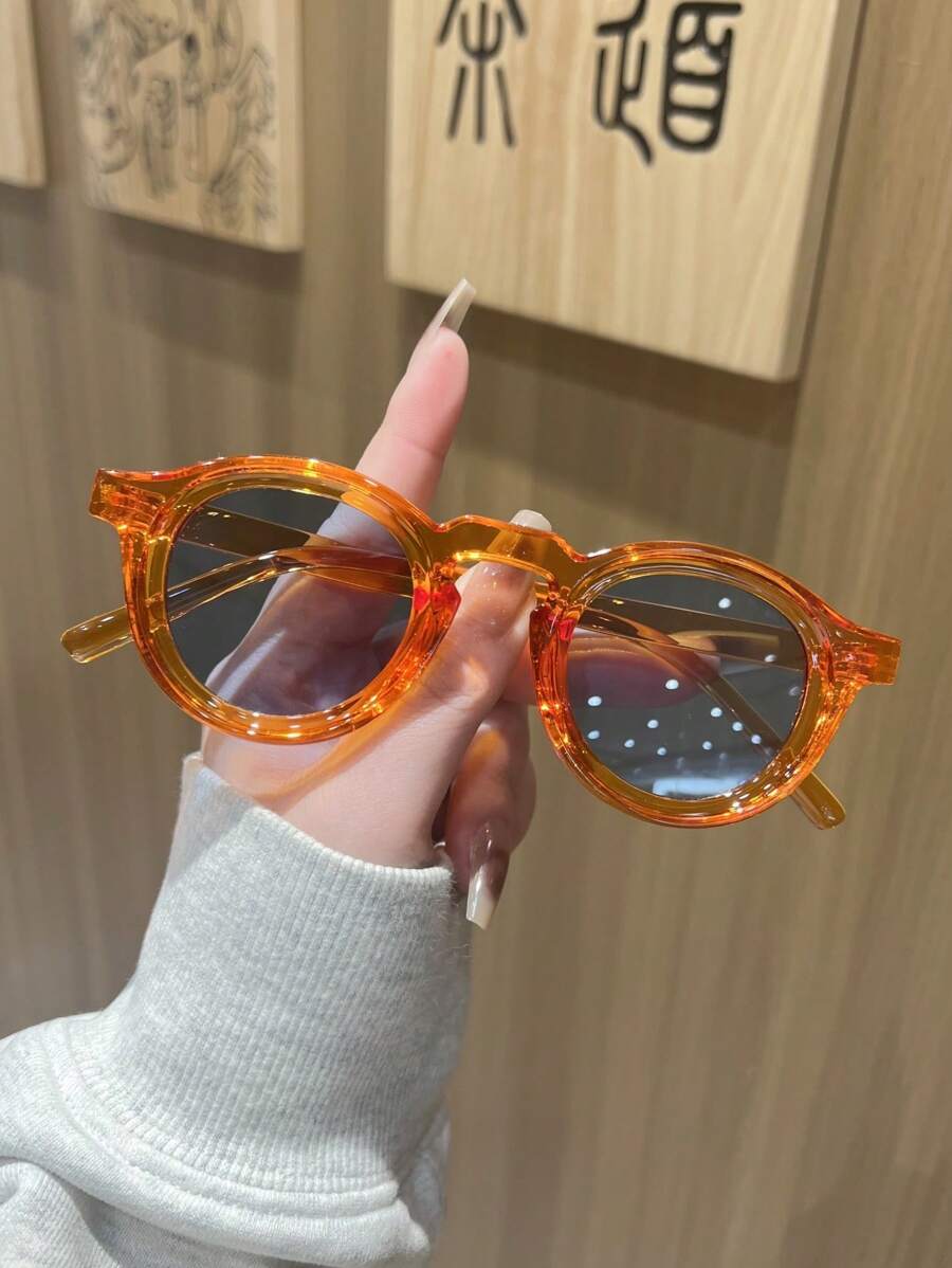 1 Stück/2 Stück/3 Stück/4 Stück Damen Mode Brillen 2025 Neu Rund Multi-Farben Mode Brillen geeignet für Ausflüge, Reisen, Vintage Stil, Musikfestivals, vielseitig einsetzbar für Sommerurlaub am Strand, Outdoor, Reisen