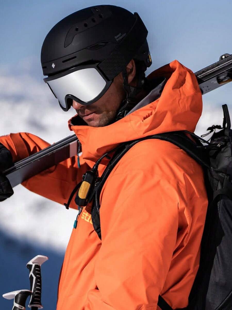 1 pereche de ochelari unisex cu ramă mare pentru PC, ochelari sport cu lentile de vedere nocturnă, ochelari de schi casual cu acoperire oglindită, potriviți pentru purtarea peste ochelari de vedere cu prescripție medicală, pentru schi, motociclete, curse off-road și sporturi în aer liber