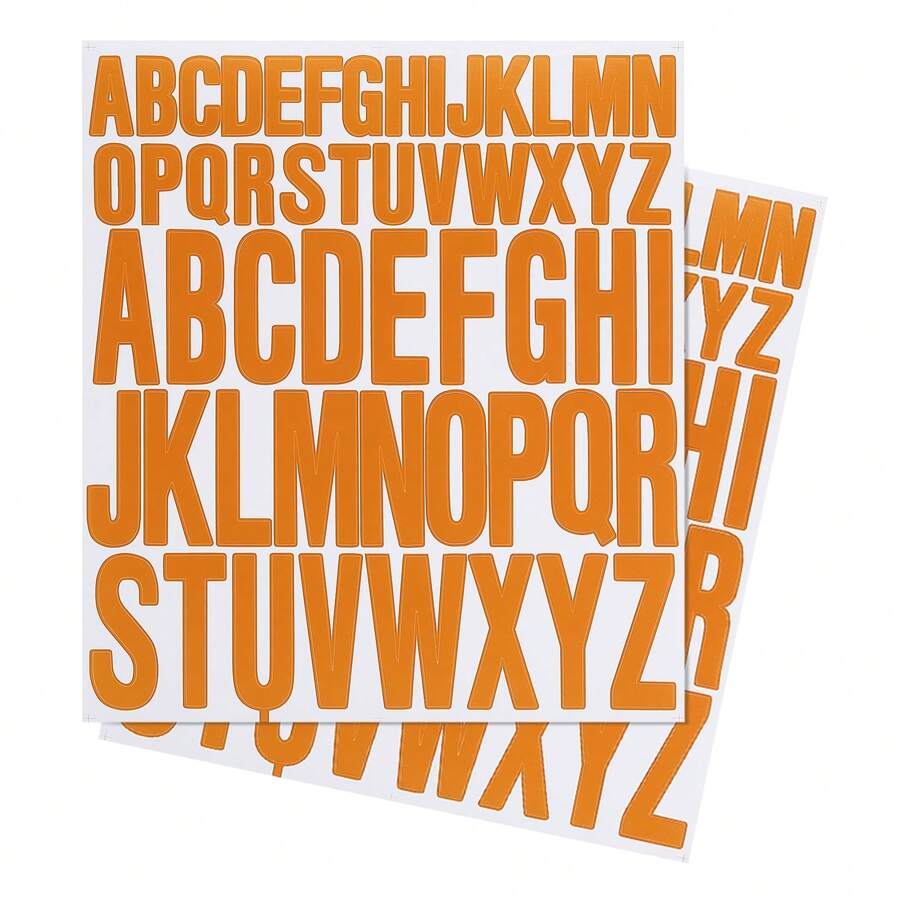 Letter Stickers, 12 Sheets Self Adhesive Alphabet Sticker Vinyl Letter Decals For Mailbox Window Door Cap Decorations