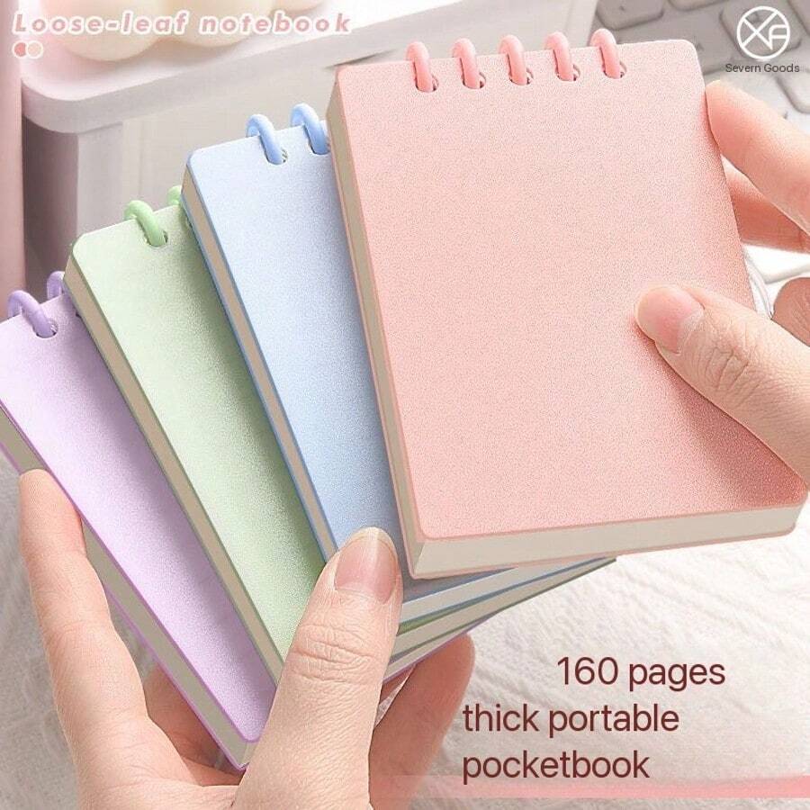 1 pieza Libreta pequeña de hojas sueltas tamaño A7, cuaderno portátil pequeño y muy atractivo, cuaderno de bolsillo, suministros escolares, vuelta al colegio