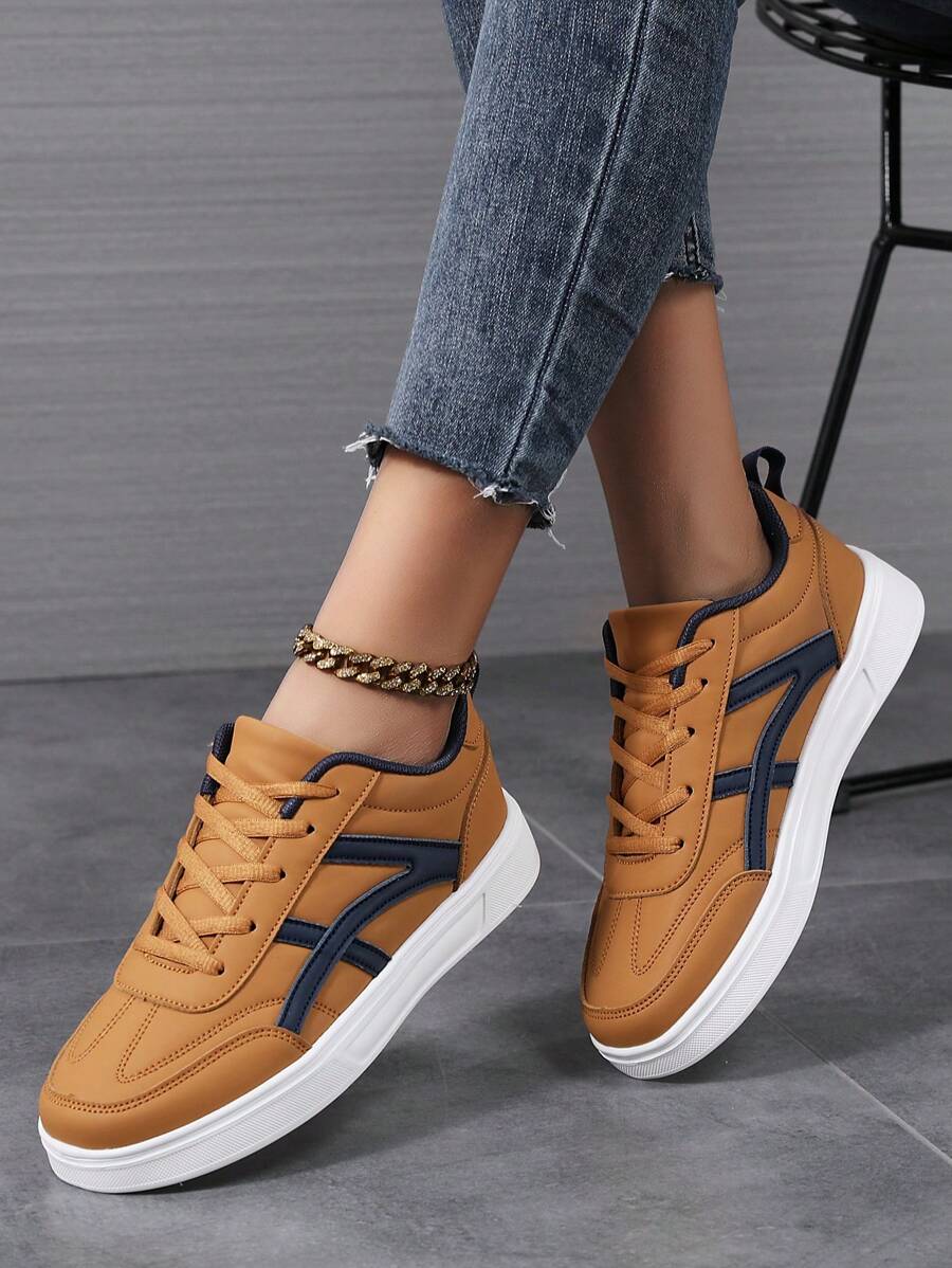 Sportschoenen voor dames, modieuze casual sneakers, veterschoenen, lichtgewicht platform, casual flats, schoenen voor dames, lage sportieve sneakers, schoenen voor dames