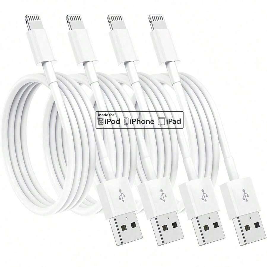 1-4 Packs Apple Charging Cables 3.3ft, IPhone Chargers Cable,USB To Lightning Fast IPhone Charging Cord Compatible With Iphone 14/13/12/11/11Pro/11Max/ X/XS/XR/XS Max/8/7, Ipad(White)
