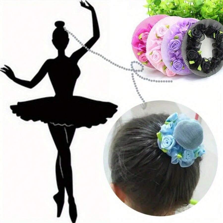 1 pieza Diadema con forma de flor exquisita - Accesorio elegante para baile latino, ballet y actuaciones - Suave, cómoda y ajustable - Perfecta para bailarines de todos los niveles