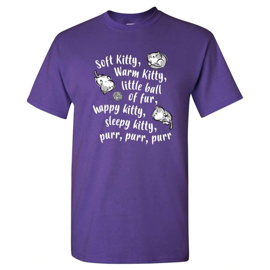 UNDERGROUND PRINTING Soft Kitty - Funny Cute Cat Song Sheldon Nerd TV Show T Shirt